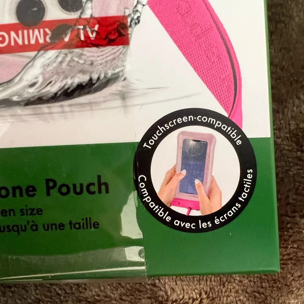 NIB Kate Spade Pink Waterproof Phone Pouch for 6.7” Screen Size